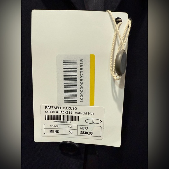 NWT Raffaele Caruso Wool Blazer Jacket‎ IT 50 / 40R Midnight Blue Italy $838 - Picture 3 of 9